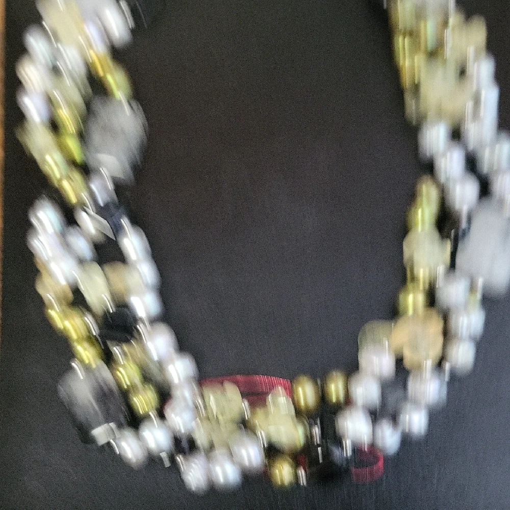 Elegant Multi-Strand Beaded Necklace - Picture 7 of 10